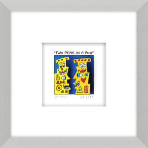 James Rizzi - TWO PEAS IN A POD - Original 3D Bild drucksigniert