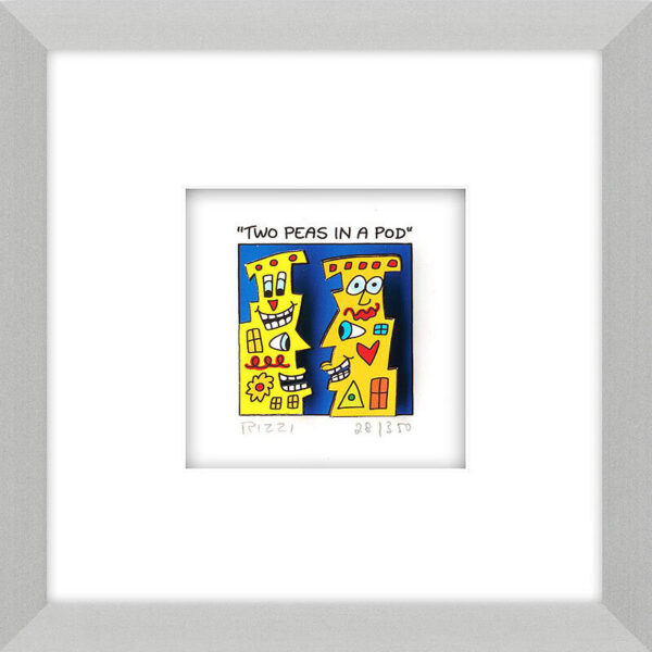 James Rizzi - TWO PEAS IN A POD - Original 3D Bild drucksigniert