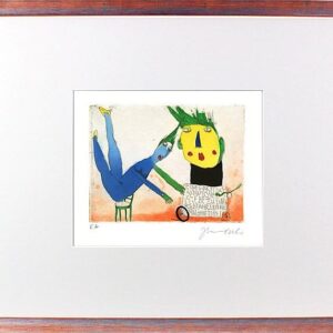 Janosch - EINE FAKTISCH SINNLOSE LIEBE - original Radierung handsigniert-silber-...