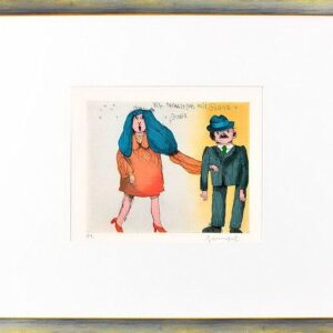 Janosch - WIR HABEN GEHEIRATET MIT GLANZ UND GLORIA - original Radierung handsig...