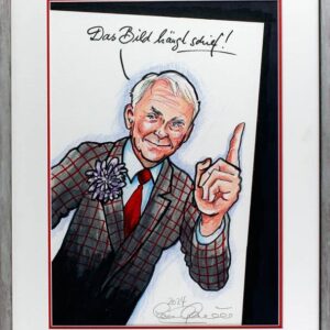Jörg Knör Bilder - Das Bild hängt schief! - Original Karikatur - Unikat
