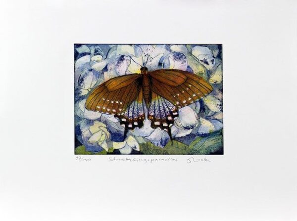 Jutta Votteler - Schmetterlingsparadies - Original Farb-Radierung - limitiert un...