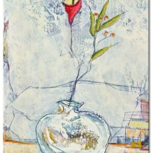 Karin Melé - Fleurs et beies sauvages - Original handgemalte Mischtechnik -60 x ...