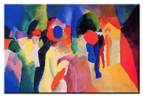 August Macke Bilder - Mit gelber Jacke-50 x 80 cm