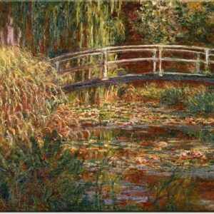 Claude Monet Bilder - Japanische Brücke und Seerosenteich-50 x 60 cm