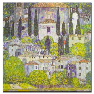 Gustav Klimt Bilder - Chiesa a Cassone am Gardasee-40 x 40 cm