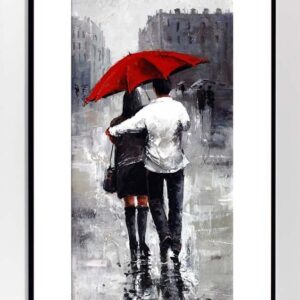 Mas Portell - RAINY DAY - original Gemälde auf Leinwand