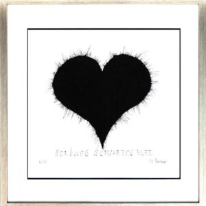 Michael Ferner - Schönes schwarzes Herz - Original Grafik