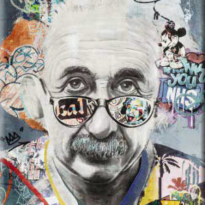 Modernes Leinwandbild - POP ART EINSTEIN - handüberarbeitete Mischtechnik