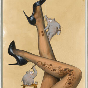 Otto Waalkes - AUF DEM STRICH III - original PIGMENTGRAFIK AUF LEINWAND im Schat...