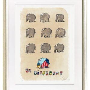 Otto Waalkes Bilder - BE DIFFERENT - BRITTOFANT - Original Grafik auf Büttenpapi...