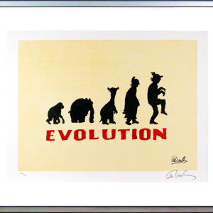 Otto Waalkes Bilder - EVOLUTION - Original Grafik auf Büttenpapier