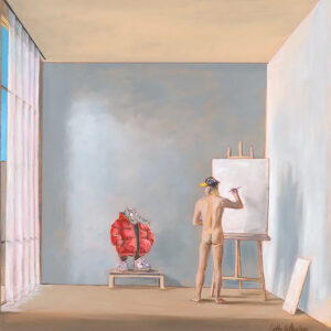 Otto Waalkes Bilder - COAT RED - Original Leinwand-Pigmentgrafik handsigniert