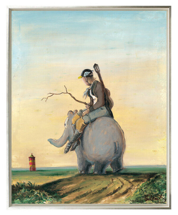 Otto Waalkes - COMING HOME - ORIGINAL PIGMENTGRAFIK AUF LEINWAND