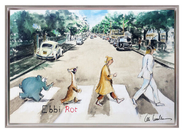 Otto Waalkes - EBBI ROT I - ORIGINAL PIGMENTGRAFIK AUF LEINWAND