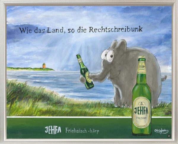 Otto Waalkes Bilder - FRIESISCH HÄRP - Original Leinwand - Pigmentgrafik - hands...