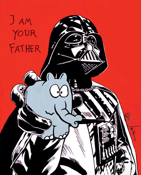 Otto Waalkes - I AM YOUR FATHER - ORIGINAL PIGMENTGRAFIK AUF LEINWAND