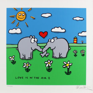 Otto Waalkes Bilder - LOVE IS IN THE AIR II - Original Grafik auf Büttenpapier
