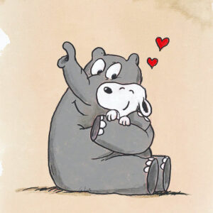 Otto Waalkes Bilder - MEANING OF LOVE - Original Pigmentgrafik auf Leinwand