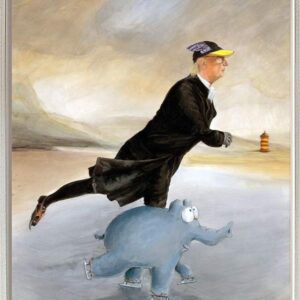 1 Otto Waalkes Bilder - PAARLAUF - Original Leinwand-Pigmentgrafik handsigniert