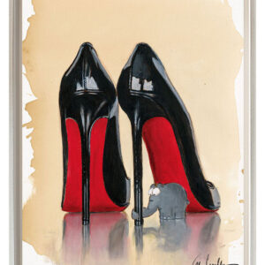 Otto Waalkes - RED IS THE COLOR - YES IT IS II - ORIGINAL PIGMENTGRAFIK AUF LEIN...