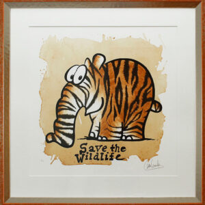 Otto Waalkes Bilder - Save the Wildlife - Original Grafik auf Büttenpapier