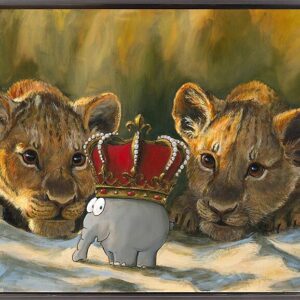 OTTO Waalkes Bilder - The Lion King (König der Löwen) - Original Leinwand-Pigmen...