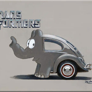Otto Waalkes Bilder - TRANSFORMERS - ORIGINAL PIGMENTGRAFIK AUF LEINWAND