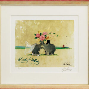 Otto Waalkes - WINDY WEDDING III - Original Pigmentgrafik auf Leinwand