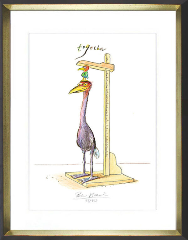 Peter Bauer - TOGETHER - Vögel - original Pigmentgrafik handsigniert