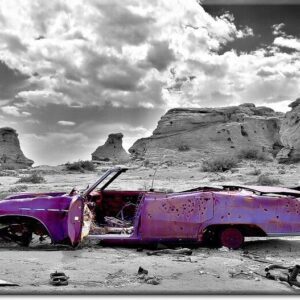 modernes Leinwandbild - Pink Cadillac-40 x 50 cm