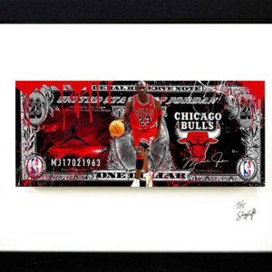 SKYYLOFT Bilder - CHICAGO BULLS Dollar - Bild mit Museumsglas und Bilderrahmen