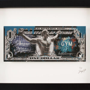 SKYYLOFT Bilder - FITNESS Dollar - Bild mit Museumsglas und Bilderrahmen