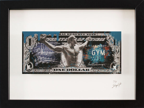 SKYYLOFT Bilder - FITNESS Dollar - Bild mit Museumsglas und Bilderrahmen