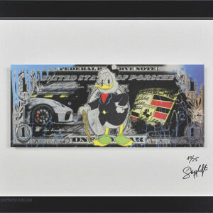 SKYYLOFT - Porsche McMoneysac Dollar - Bild mit Museumsglas und Bilderrahmen