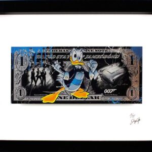 SKYYLOFT Bilder - Donald James Bond Dollar - Bild mit Museumsglas und Bilderrahm...