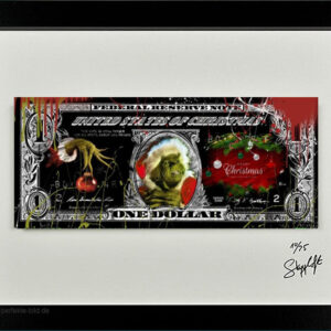 SKYYLOFT Bilder - GRINCH Dollar - Bild mit Museumsglas und Bilderrahmen