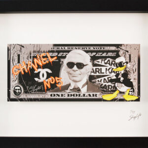 SKYYLOFT Bilder - LAGERFELD Dollar - Bild mit Museumsglas und Bilderrahmen      ...