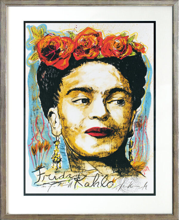 Thomas Jankowski - FRIDA KAHLO - Version türkis - MINI - Original Mischtechnik (...
