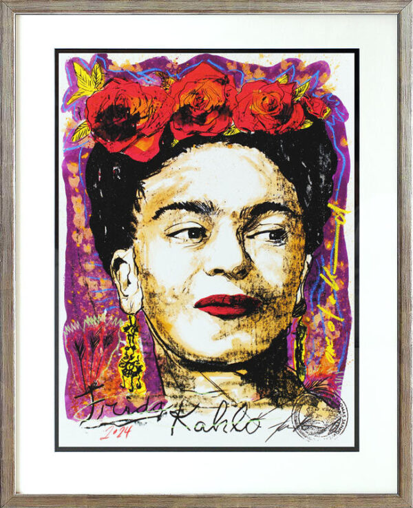 Thomas Jankowski - FRIDA KAHLO - Version violett- MINI - Original Mischtechnik (...