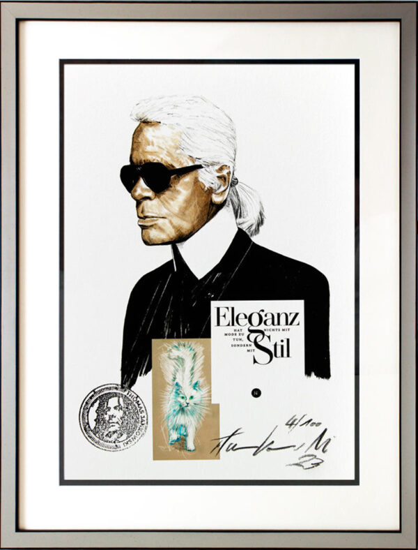 Thomas Jankowski - KARL LAGERFELD Version mini - Original Mischtechnik (Unikat) ...