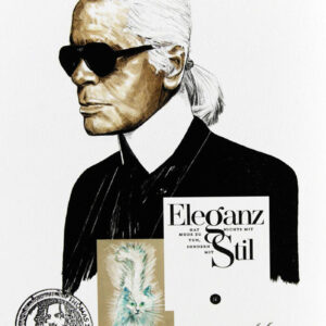 Thomas Jankowski - KARL LAGERFELD Version mini - Original Mischtechnik (Unikat) ...