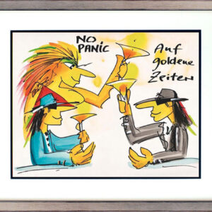 Udo Lindenberg NO PANIC - AUF GOLDENE ZEITEN original Grafik handsigniert