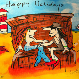 Udo Lindenberg Bilder - HAPPY HOLIDAYS - Edition 2025 - Original Grafik handsign...
