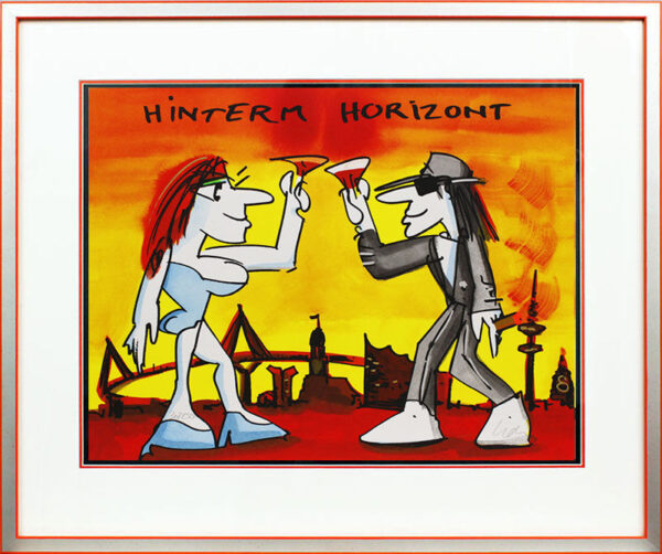 Udo Lindenberg Bilder - HINTERM HORIZONT - original Grafik handsigniert