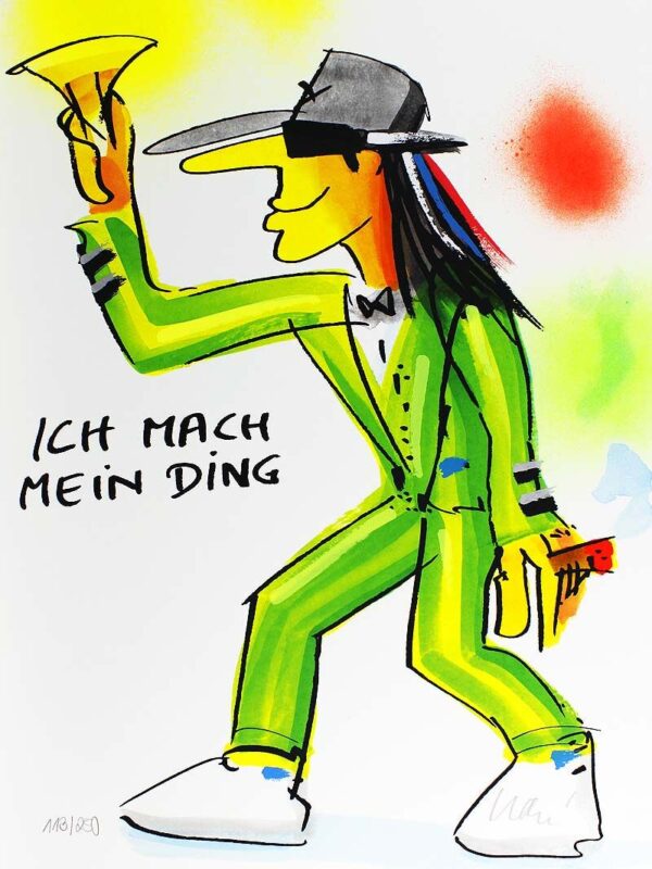 Udo Lindenberg Bilder - ICH MACH MEIN DING - Edition 2021 - Original Grafik hand...