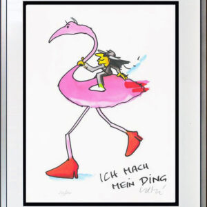Udo Lindenberg Bilder - ICH MACH MEIN DING - INGO FLAMINGO - Original Grafik han...