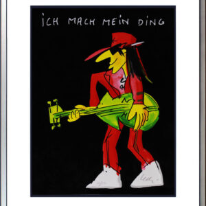 Udo Lindenberg - ICH MACH MEIN DING - Black Edition - original Grafik handsignie...