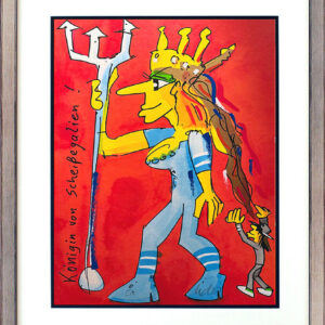 Udo Lindenberg Bilder - Königin von Scheißegalien - Original Grafik handsigniert