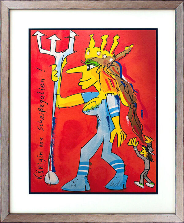 Udo Lindenberg Bilder - Königin von Scheißegalien - Original Grafik handsigniert